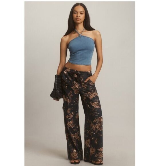NWT Pilcro Beach Cargo Linen Pants - XS - Picture 1 of 12